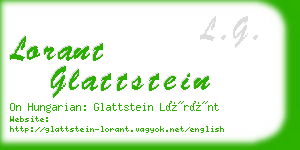 lorant glattstein business card